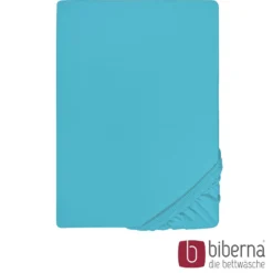 biberna Jersey-Elastic-Spannbetttuch türkis, 1x 140x200 cm - 160x220 cm