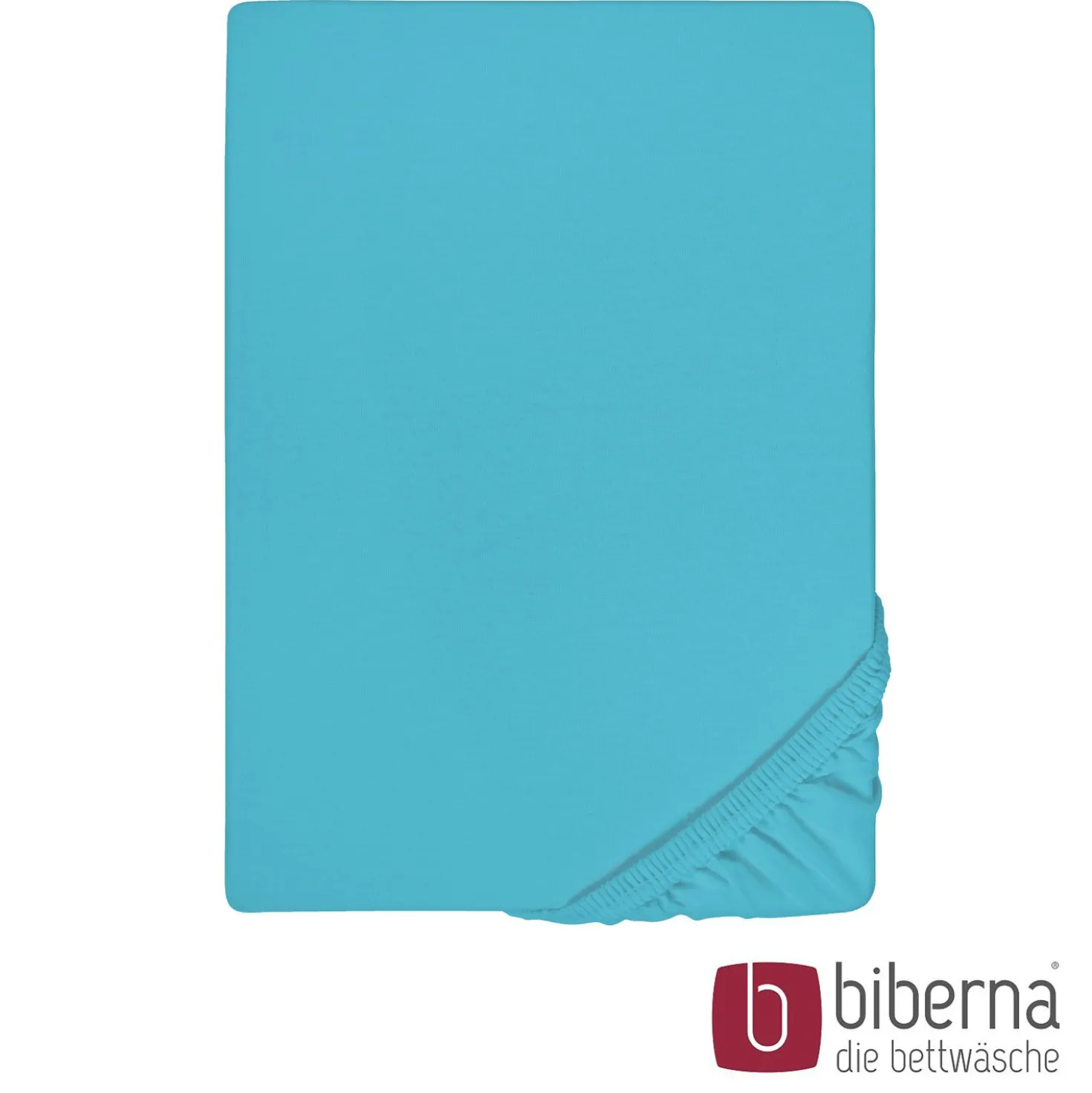 biberna Jersey-Elastic-Spannbetttuch türkis, 1x 140x200 cm - 160x220 cm