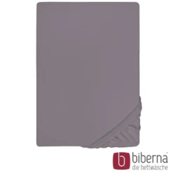 biberna Jersey-Elastic-Spannbetttuch silber/grau, 1x 140x200 cm - 160x220 cm