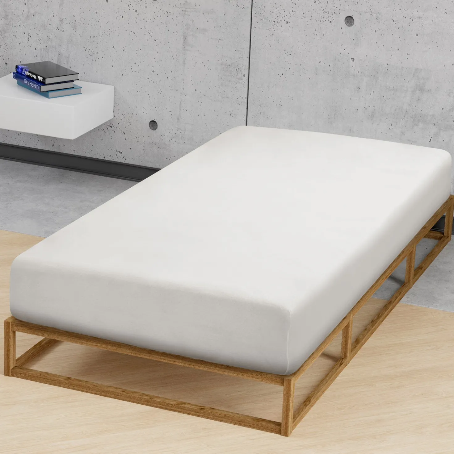 biberna Jersey-Elastic-Spannbetttuch grau, 1x 140x200 cm - 160x220 cm