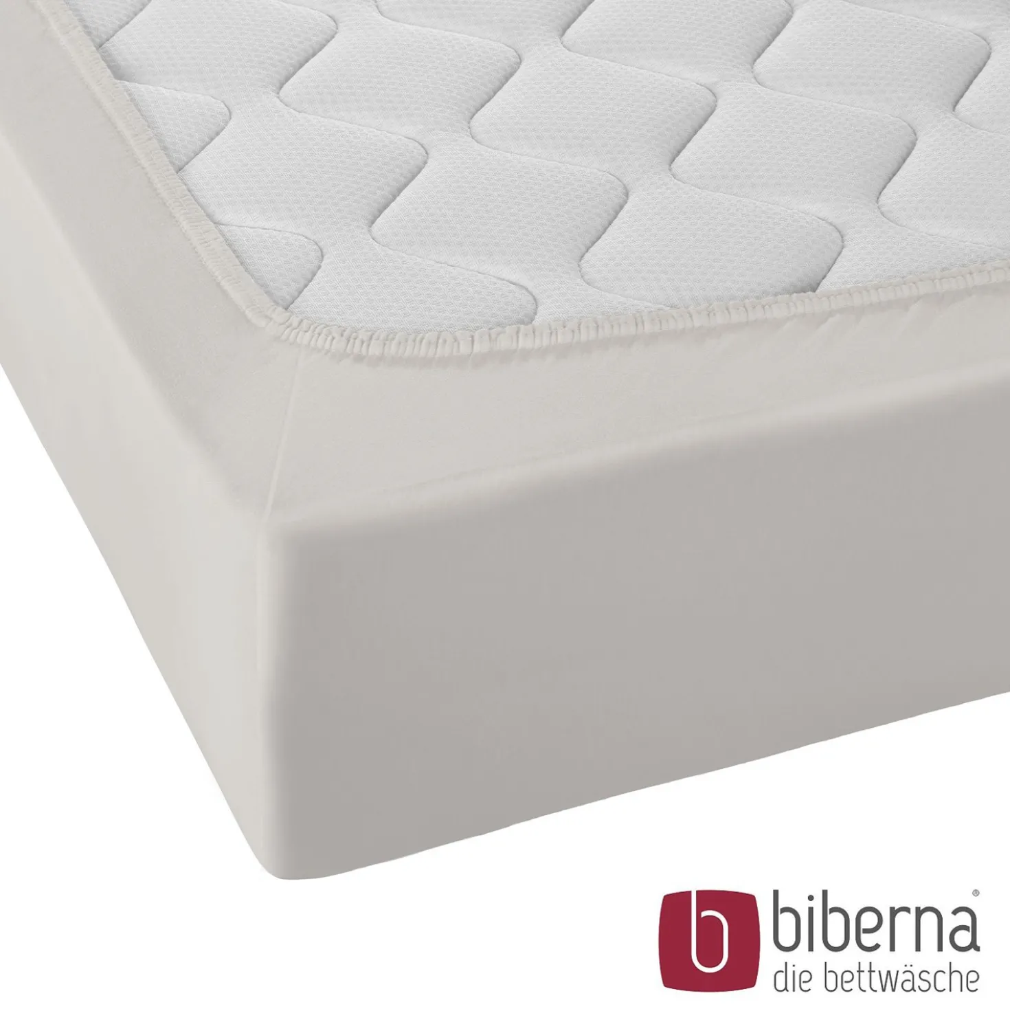 biberna Jersey-Elastic-Spannbetttuch grau, 1x 140x200 cm - 160x220 cm