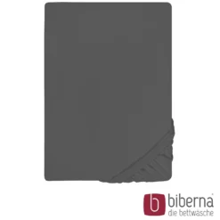 biberna Jersey-Elastic-Spannbetttuch titanium, 1x 140x200 cm - 160x220 cm