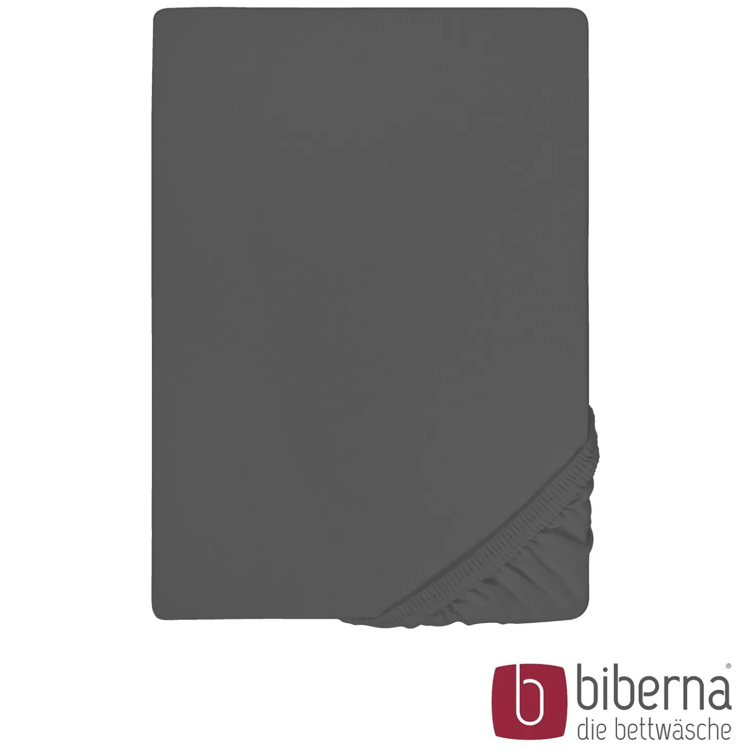 biberna Jersey-Elastic-Spannbetttuch titanium, 1x 140x200 cm - 160x220 cm