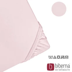 biberna Jersey-Elastic-Spannbetttuch rose, 1x 140x200 cm - 160x220 cm