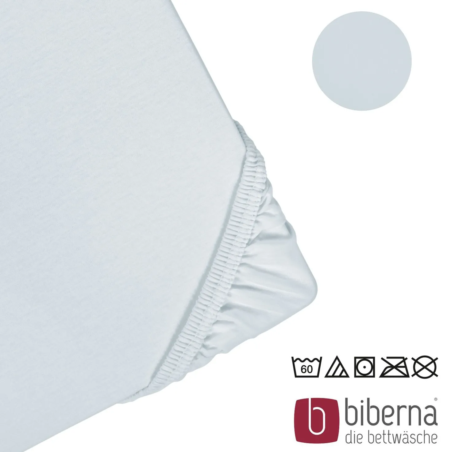 biberna Jersey-Elastic-Spannbetttuch ciel, 1x 90x190 cm - 100x220 cm