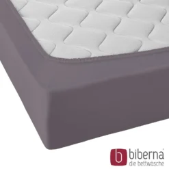biberna Jersey-Elastic-Spannbetttuch silber/grau, 1x 90x190 cm - 100x220 cm