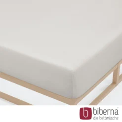 biberna Jersey-Elastic-Spannbetttuch grau, 1x 90x190 cm - 100x220 cm