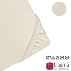 biberna Jersey-Elastic-Topper-Spannbetttuch grau, 1x 180x200 cm - 200x220 cm