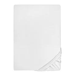 biberna Jersey-Elastic-Topper-Spannbetttuch weiss, 1x 180x200 cm - 200x220 cm