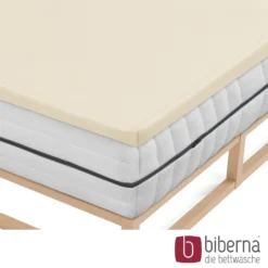 biberna Jersey-Elastic-Topper-Spannbetttuch champagner, 1x 140x200 cm - 160x220 cm