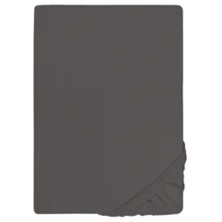 biberna Jersey-Elastic-Topper-Spannbetttuch dunkelgrau, 1x 140x200 cm - 160x220 cm
