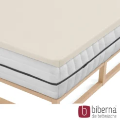 biberna Jersey-Elastic-Topper-Spannbetttuch grau, 1x 140x200 cm - 160x220 cm