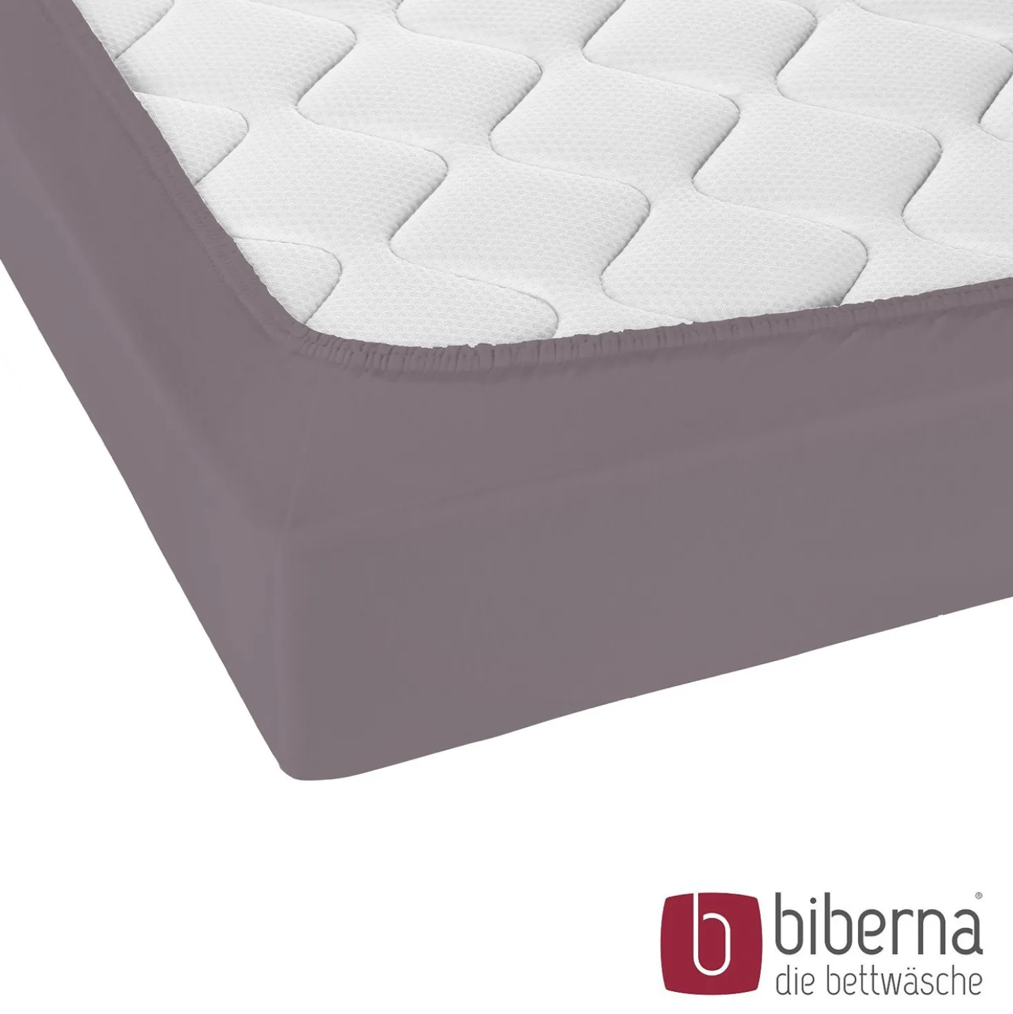 biberna Jersey-Elastic-Topper-Spannbetttuch silber/grau, 1x 140x200 cm - 160x220 cm