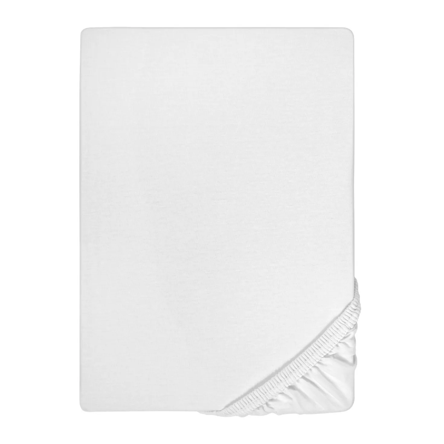biberna Jersey-Elastic-Topper-Spannbetttuch weiss, 1x 140x200 cm - 160x220 cm