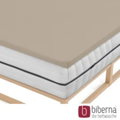 biberna Jersey-Elastic-Topper-Spannbetttuch basalt, 1x 180x200 cm - 200x220 cm