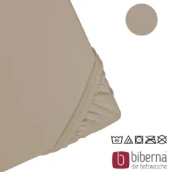 biberna Jersey-Elastic-Topper-Spannbetttuch basalt, 1x 180x200 cm - 200x220 cm