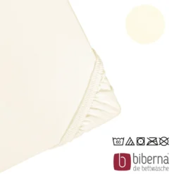 biberna Jersey-Elastic-Topper-Spannbetttuch perlmutt, 1x 180x200 cm - 200x220 cm