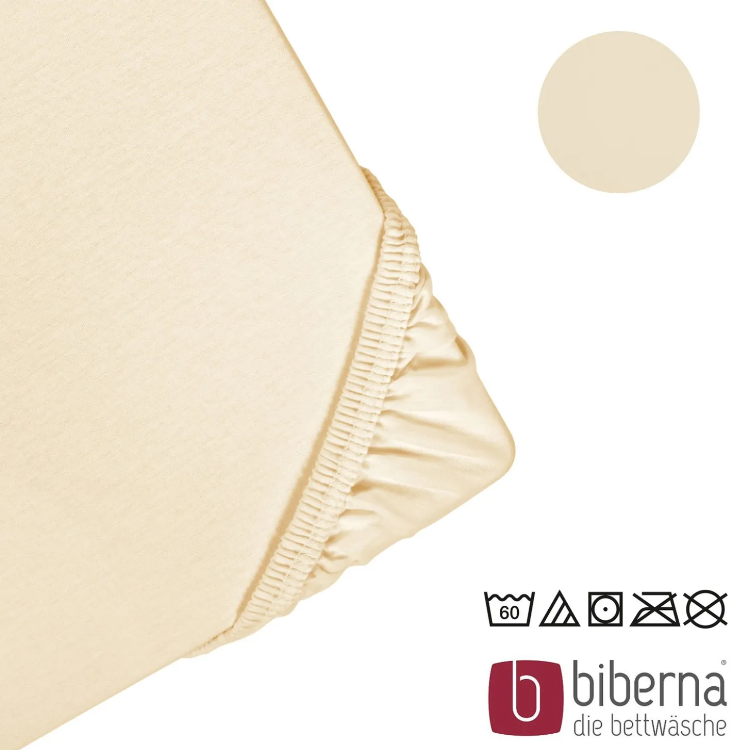 biberna Jersey-Elastic-Topper-Spannbetttuch champagner, 1x 180x200 cm - 200x220 cm