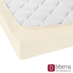 biberna Jersey-Elastic-Topper-Spannbetttuch champagner, 1x 180x200 cm - 200x220 cm