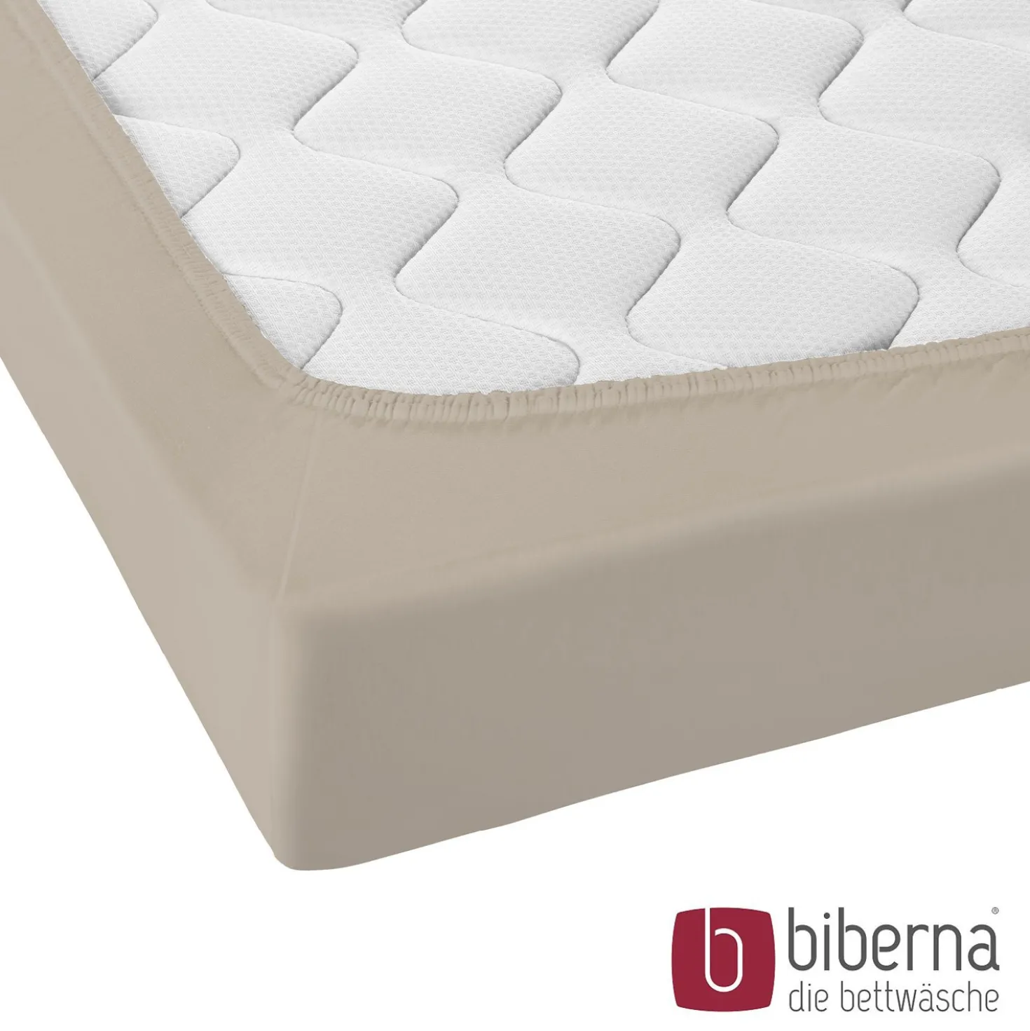 biberna Jersey-Elastic-Topper-Spannbetttuch basalt, 1x 90x190 cm - 100x220 cm