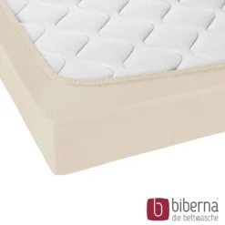 biberna Jersey-Elastic-Topper-Spannbetttuch grau, 1x 90x190 cm - 100x220 cm