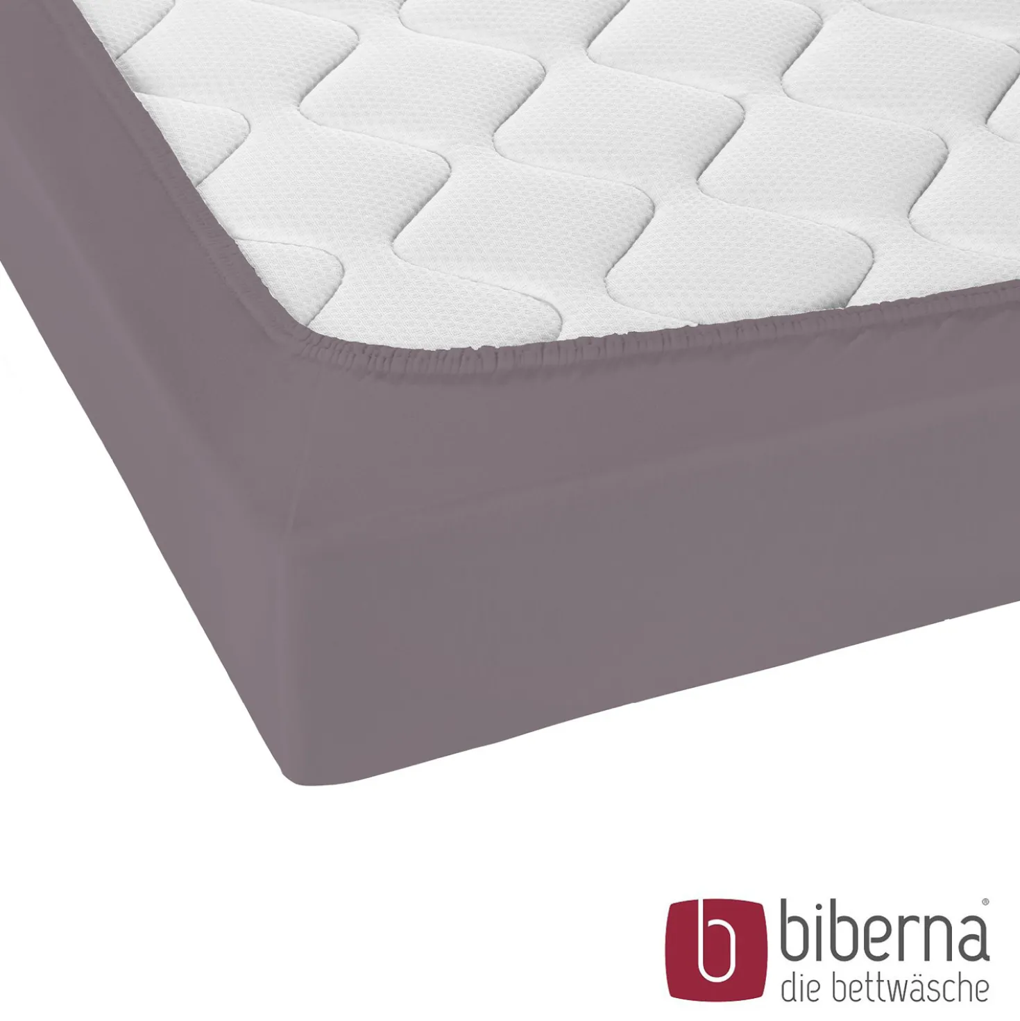 biberna Jersey-Elastic-Topper-Spannbetttuch silber/grau, 1x 90x190 cm - 100x220 cm