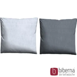 biberna Mako-Satin Bettwäsche PUNKTE - MIX & MATCH blau, 135x200 cm + 80x80 cm