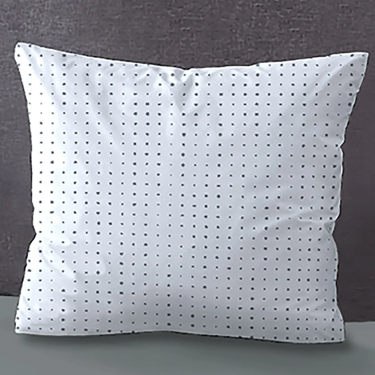 biberna Mako-Satin Kopfkissenbezug PUNKTE - MIX & MATCH blau, 40x40 cm