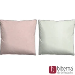 biberna Melange-Flanell Bettwäsche MELANGE UNI rose, 155x200 cm + 80x80 cm