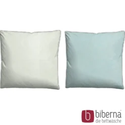 biberna Melange-Flanell Bettwäsche MELANGE UNI ciel, 155x200 cm + 80x80 cm