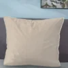 biberna Melange-Flanell Kopfkissenbezug MELANGE UNI kitt, 40x40 cm