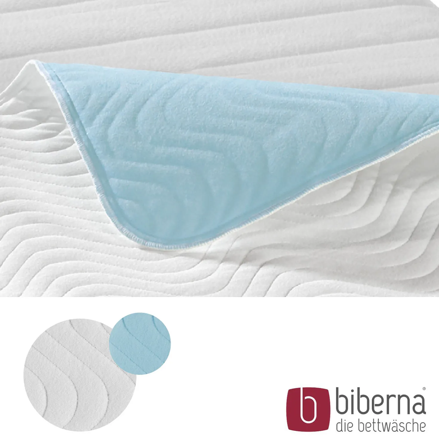 biberna Sleep & Protect Stecklaken hellblau, 75-90x190 cm