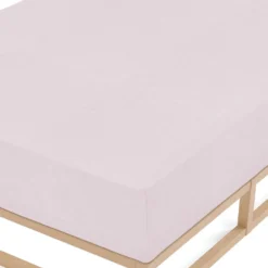 biberna Spannbetttuch Melange rose, 140x200 cm - 160x200 cm