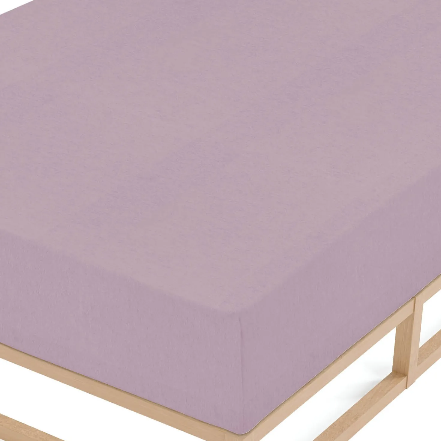 biberna Spannbetttuch Melange brombeer, 140x200 cm - 160x200 cm