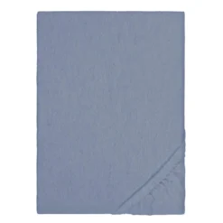 biberna Spannbetttuch Melange blau, 140x200 cm - 160x200 cm