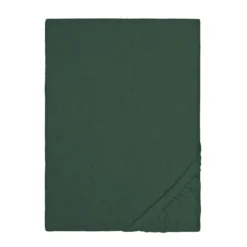 biberna Spannbetttuch Melange dunkelgrün, 180x200 cm - 200x200 cm