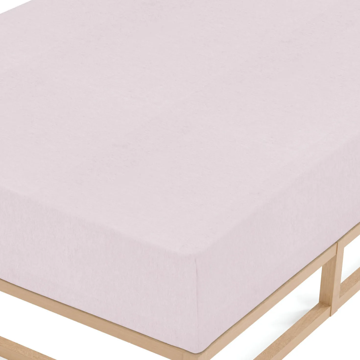biberna Spannbetttuch Melange rose, 180x200 cm - 200x200 cm