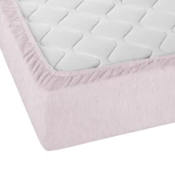 biberna Spannbetttuch Melange rose, 180x200 cm - 200x200 cm