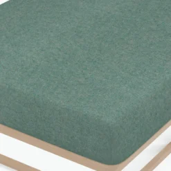 biberna Spannbetttuch Melange uni fichte, 1x 90x190 cm - 100x200 cm