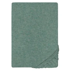 biberna Spannbetttuch Melange uni fichte, 1x 90x190 cm - 100x200 cm