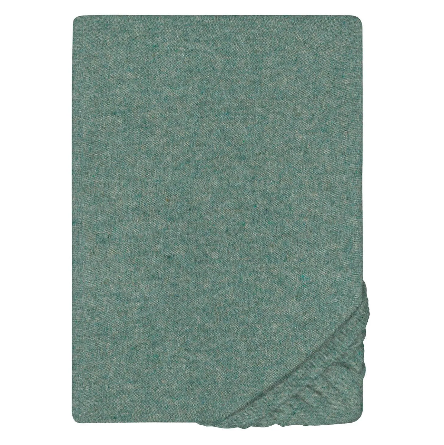 biberna Spannbetttuch Melange uni fichte, 1x 90x190 cm - 100x200 cm