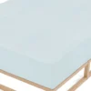 biberna Spannbetttuch Melange ciel, 180x200 cm - 200x200 cm