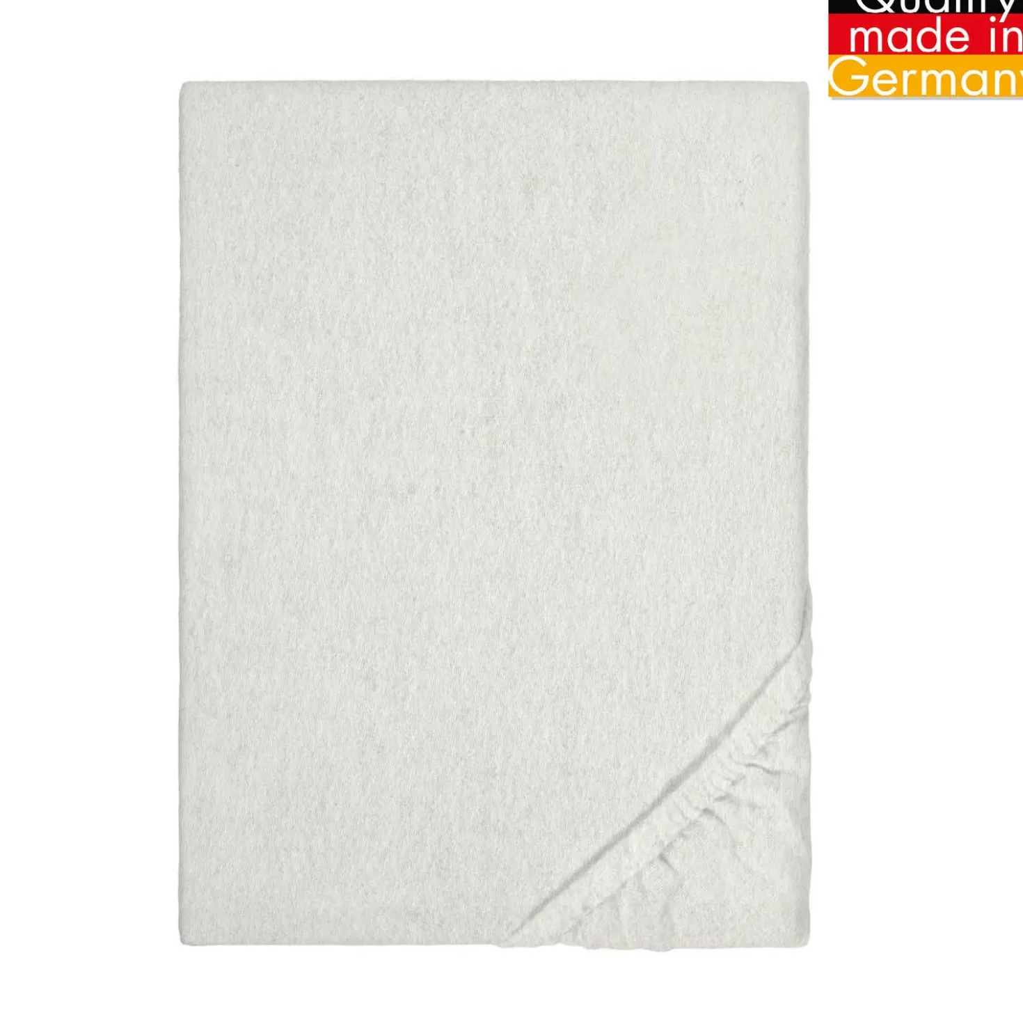 biberna Spannbetttuch Melange uni grau, 1x 180x200 cm - 200x200 cm