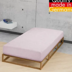 biberna Spannbetttuch Melange rose, 90x190 cm - 100x200 cm