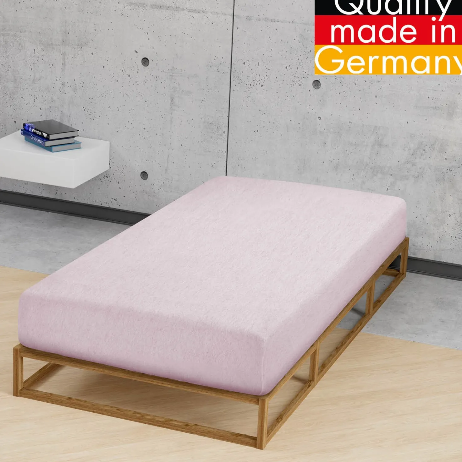 biberna Spannbetttuch Melange rose, 90x190 cm - 100x200 cm
