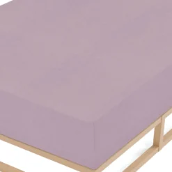 biberna Spannbetttuch Melange brombeer, 90x190 cm - 100x200 cm