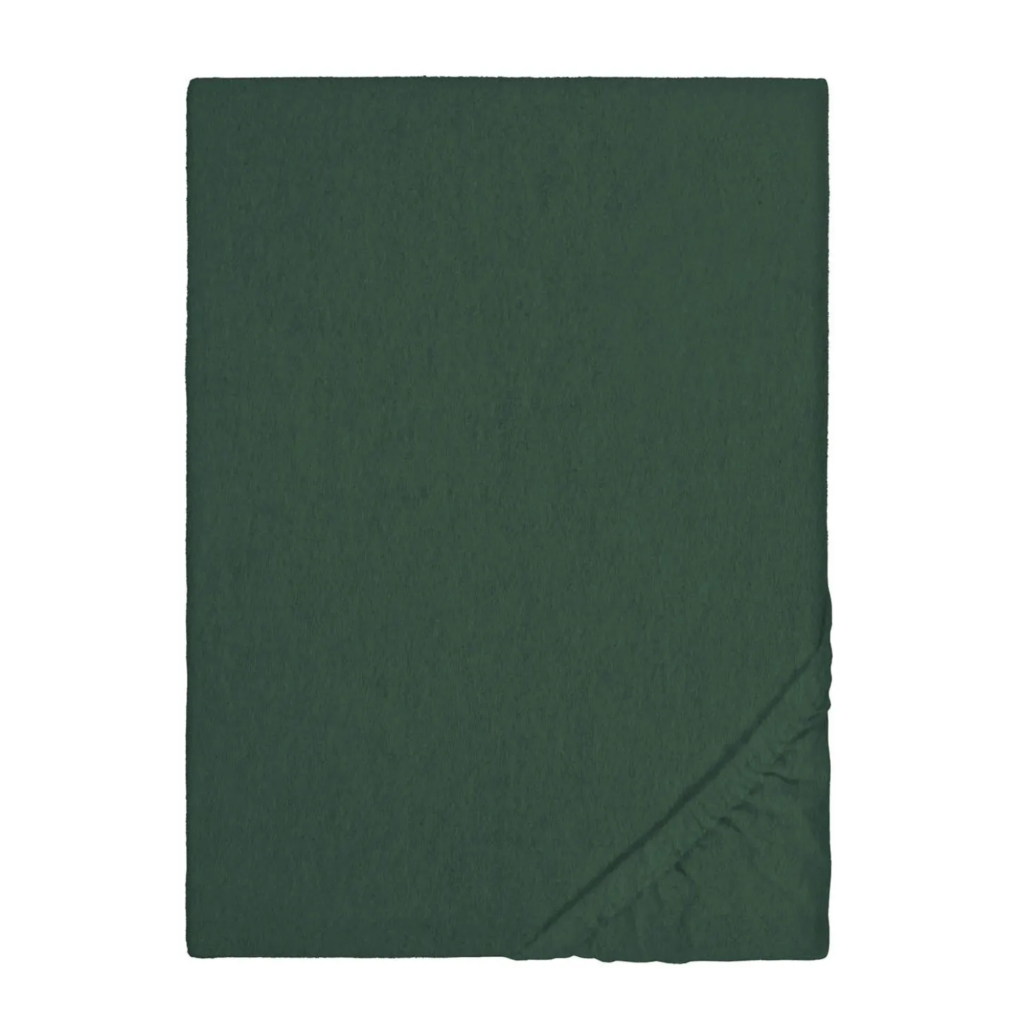 biberna Spannbetttuch Melange dunkelgrün, 90x190 cm - 100x200 cm