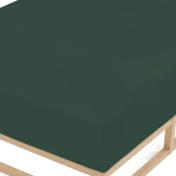 biberna Spannbetttuch Melange dunkelgrün, 90x190 cm - 100x200 cm