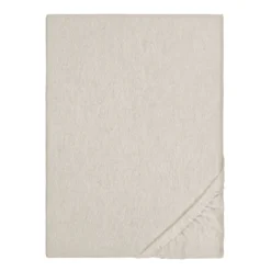 biberna Spannbetttuch Melange kitt, 90x190 cm - 100x200 cm