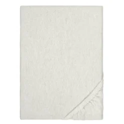 biberna Spannbetttuch Melange uni grau, 1x 90x190 cm - 100x200 cm